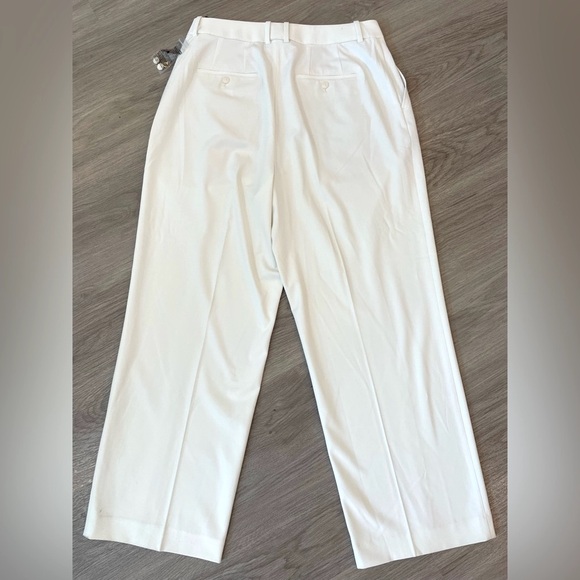 UNIGLO White Wideleg Trousers Pleated Pants. NWT Size XL - Picture 2 of 10